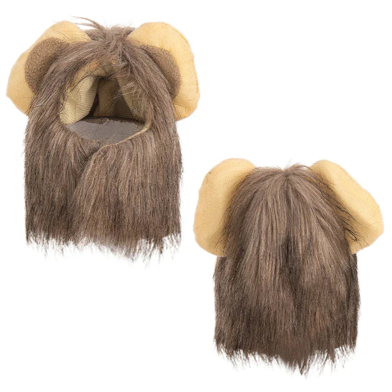 Lion Mane Wig Costume for Cat Pet Halloween Dress Up