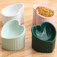 Elevated Ceramic Pet Bowl for Dogs and Cats Heart Edition