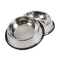Stainless Steel Dog Bowl Durable Pet Food Water Dish