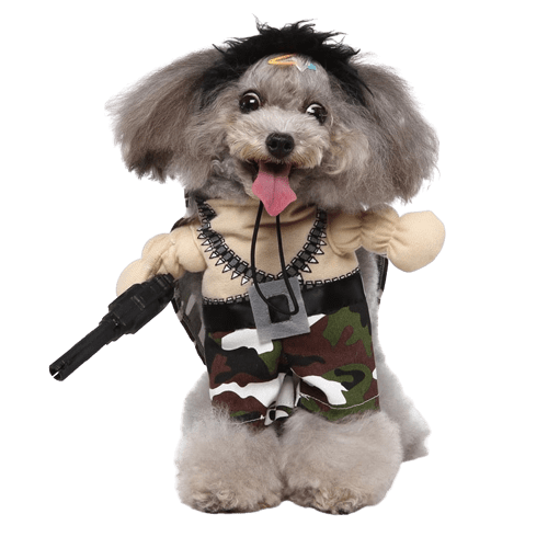 Military Costume for Dogs and Cats Pet Outfit Camouflage Uniform