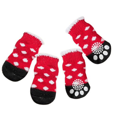 Dog Christmas Socks Holiday Pet Socks Festive Dog Accessories