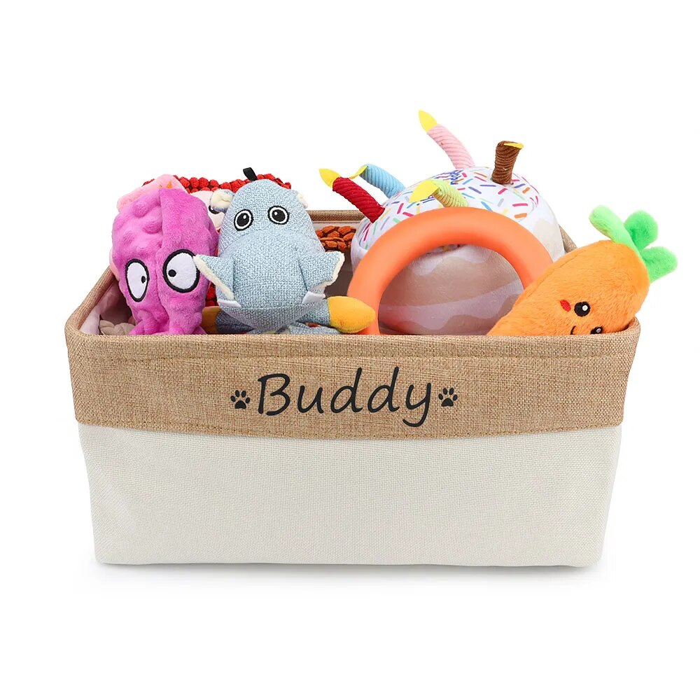 Custom Pet Storage Basket Personalized Animal Organizer Container