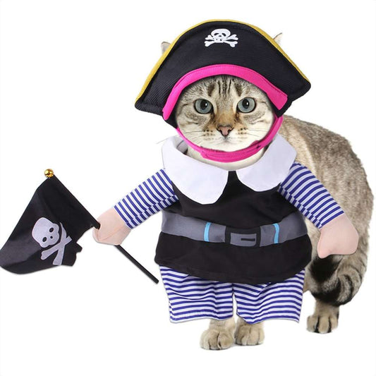 Pirate Costume for Cats and Dogs Pet Halloween Outfit Set 2