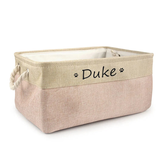 Custom Pet Storage Basket Personalized Animal Organizer Container