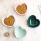 Elevated Ceramic Pet Bowl for Dogs and Cats Heart Edition